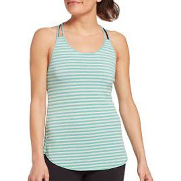Calia by Carrie Underwood Move Tank Women's Size XS Blue Move Stripe Tank Top - Picture 1 of 6
